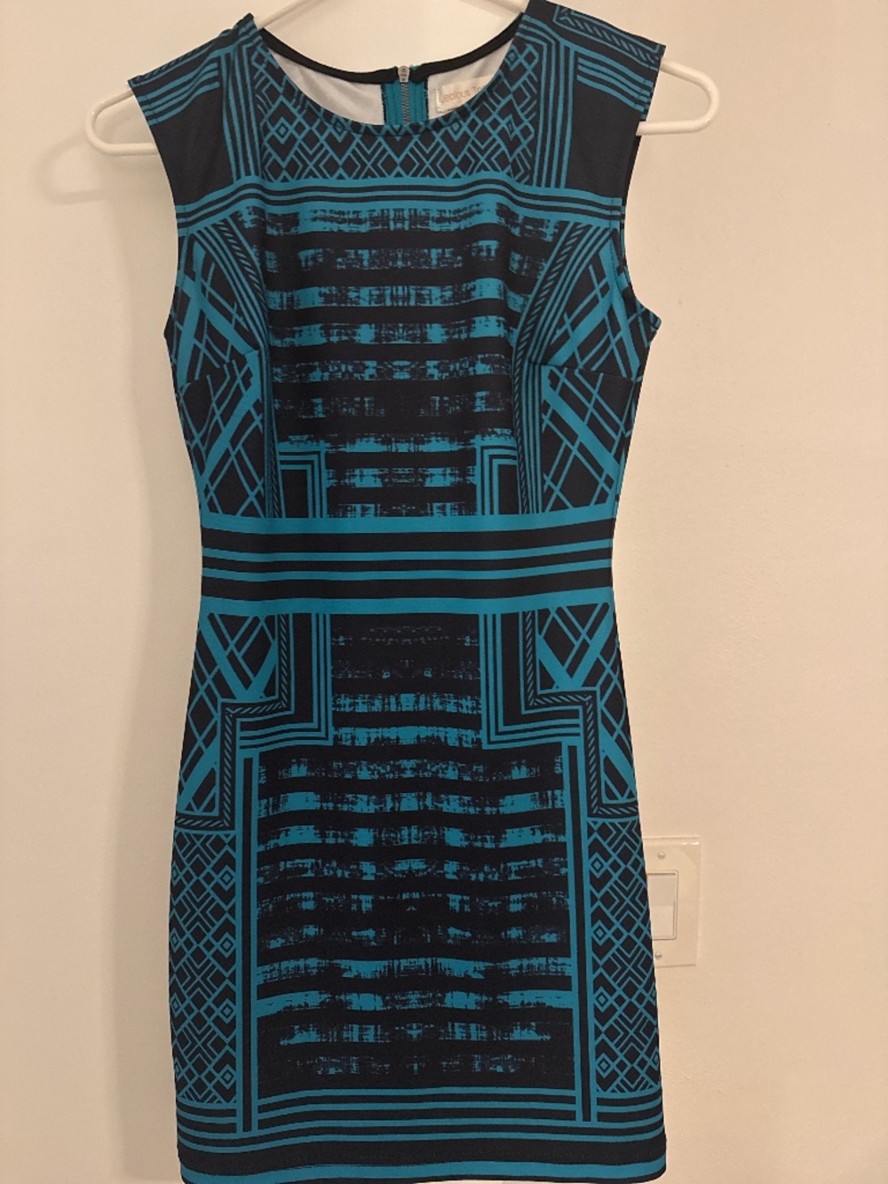Teal and black dress